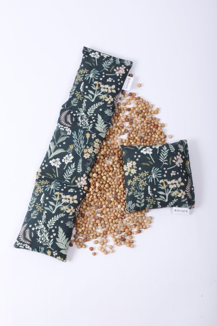 BEVACO Kiraz Çekirdeği Yastığı | 15x60 cm ve 20x20 cm | Doğal Sıcak Soğuk Terapi-Çiçek Desenli |2'li